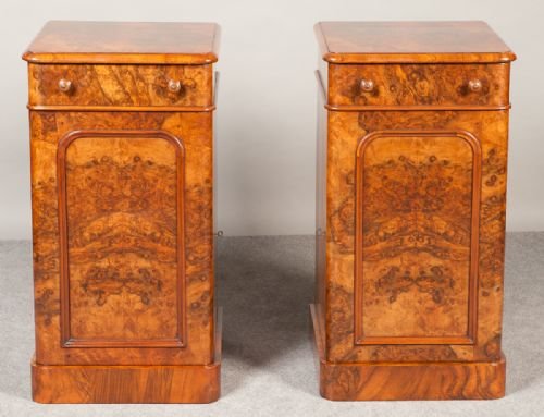 Pair of Walnut Cabinets