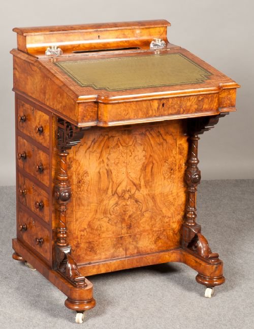Victorian Walnut Davenport