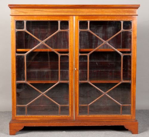 Inlaid Mahogany Bookcase