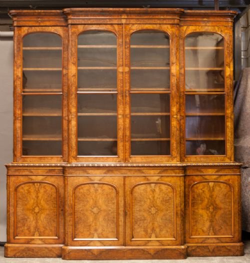 Victorian Breakfront Bookcase
