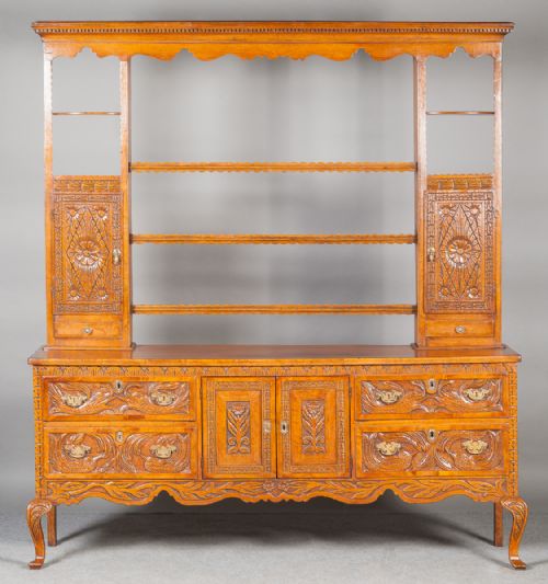 19th.c. Carved Oak Dresser