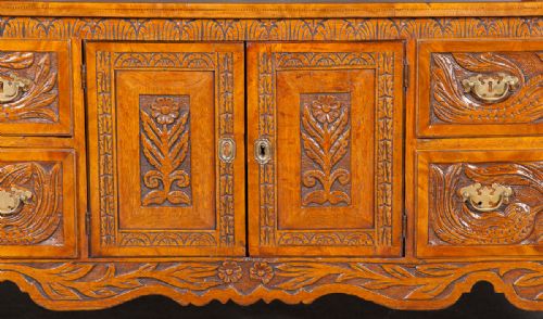 fig 2. 19th.C. Carved Oak Dresser