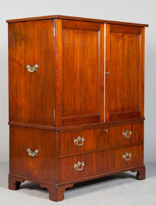 Early 19th.c. Teak Linen Press