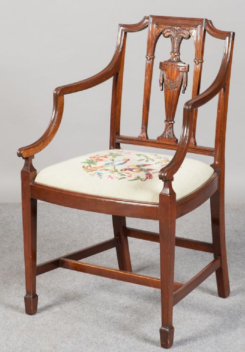 fig 1. 6+2 Sheraton Revival Dining Chairs