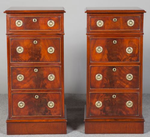 Pair of Victorian Mahogany Bedside Chests.