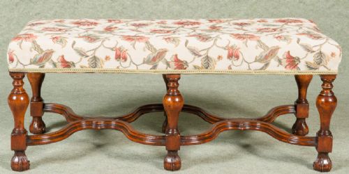 William and Mary Style Window Seat