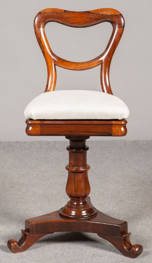 19th.c. Rosewood Music Chair