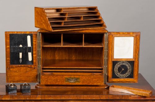 Oak Stationary Cabinet/writing Box