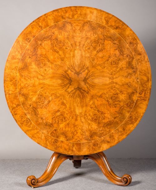 Fine Burr Walnut Centre/dining Table