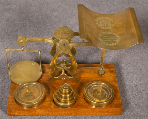 Brass Postal Scales by S. Mordon & Co.