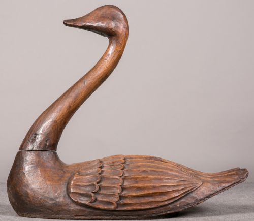 LIFE SIZE FOLK ART WOODEN SWAN - ADDITIONAL PHOTO 6