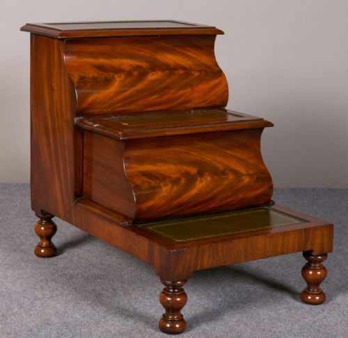 Mahogany Library Steps / Step Commode