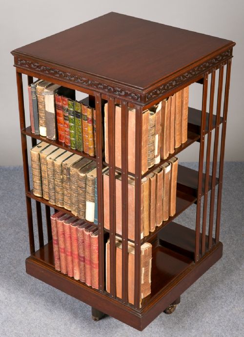 Large Mahogany Revolving Bookcase