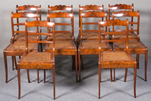 Set of 10 Biedermeier Dining Chairs