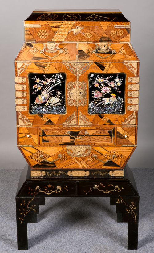 Large Meijii Period Cabinet on Stand