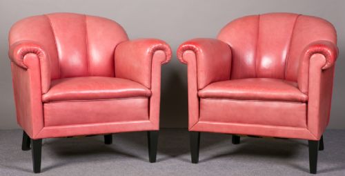Art Deco Leather Armchairs