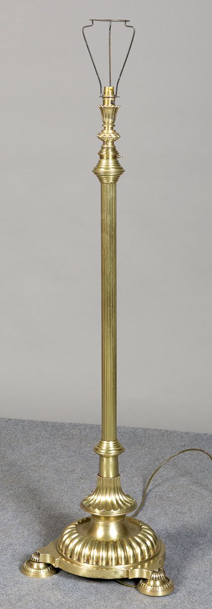 Edwardian Brass Standard Lamp.