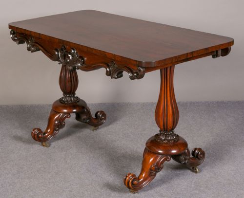 fig 1. Victorian Rosewood Sofa/Centre/Library/Side Table