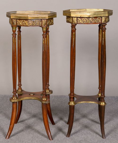 2 French Marble Topped Torcheres
