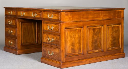 Large Mahogany Partners Desk