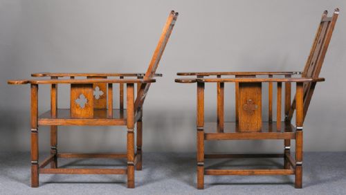 fig 1. Pair Arts and Crafts Armchairs