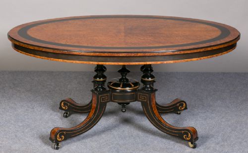 Victorian Amboyna and Ebony Adapted Coffee Table