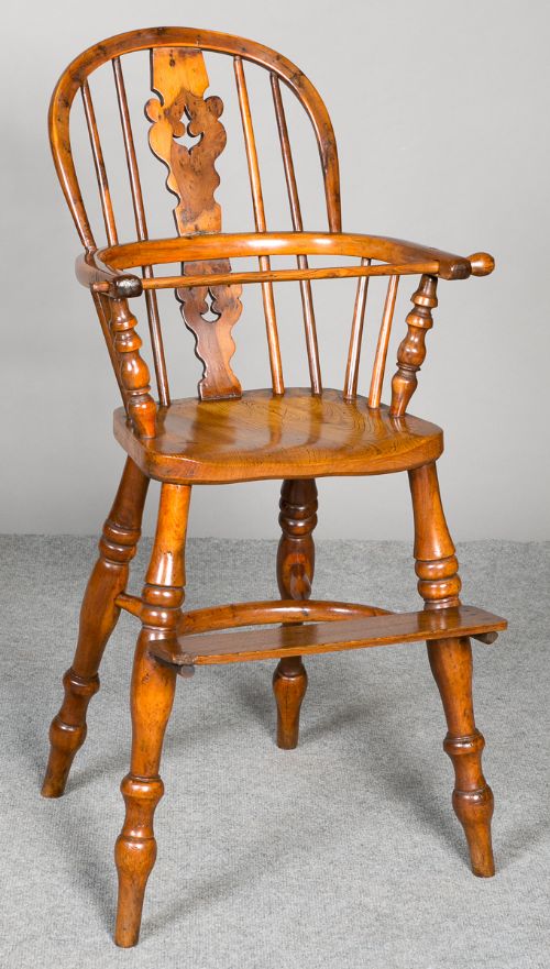 Yew Wood Windsor Child's Highchair