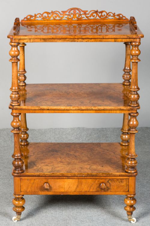 Victorian Burr Walnut Whatnot