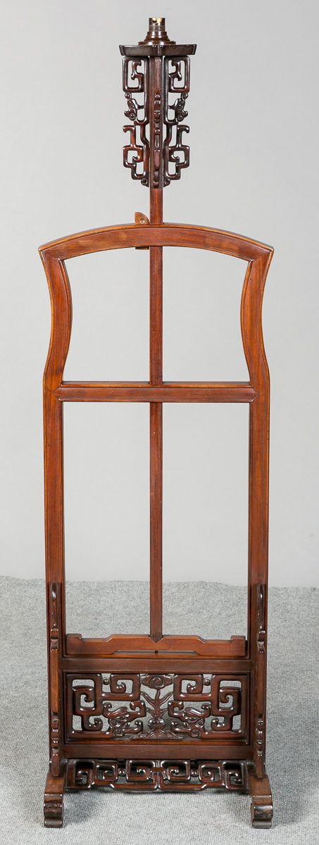 Chinese Padouk Telescopic Standard Lamp