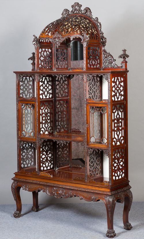 Impressive Chinese Chippendale Style Display Cabinet