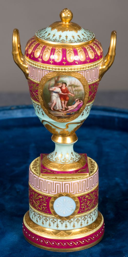 Vienna Porcelain Vase and Cover Cabinet Piece