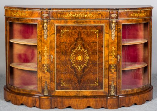 Fine Victorian Walnut Credenza