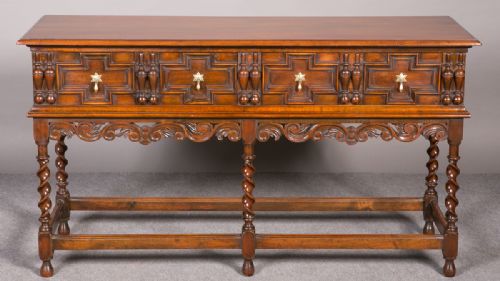 Walnut 2 Drawer Dresser/ Sideboard