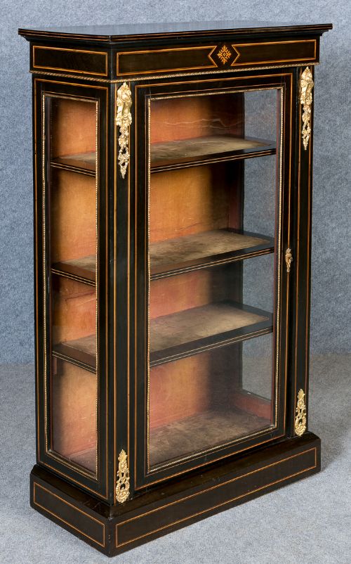 Ebonised and Inlaid Pier Cabinet