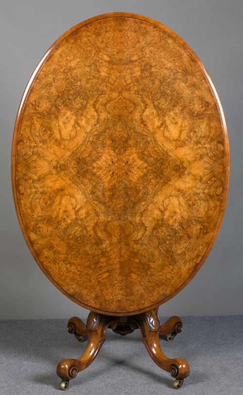 Victorian Burr Walnut Table