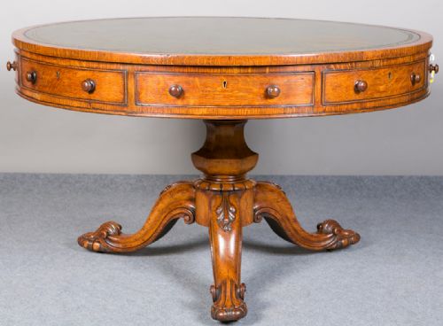 Victorian Oak Drum Table