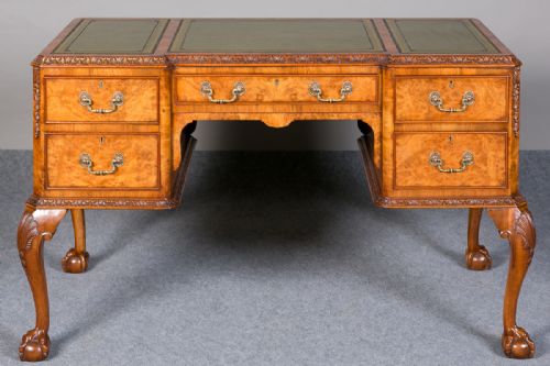 An Attractive Walnut Chippendale Style Desk