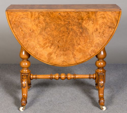 Victorian Burr Walnut Sutherland Table