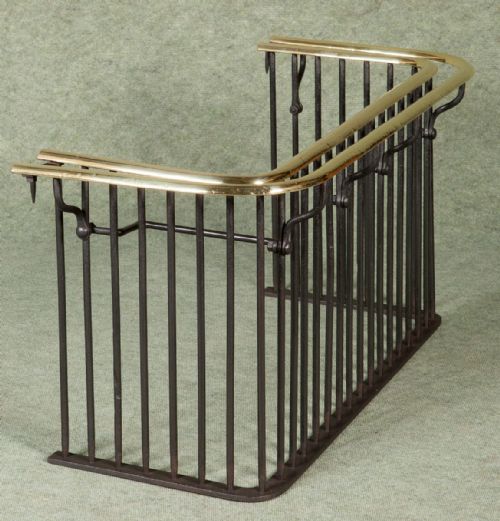 A Quality Brass and Iron Fire Guard