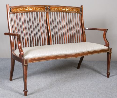 Edwardian Inlaid Settee