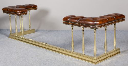 Large Victorian Brass Club Fender