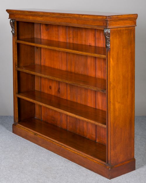 Victorian Mahogany Open Bookcase.