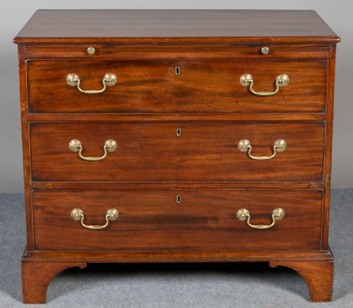 George III Mahogany Chest with Brushing Slide