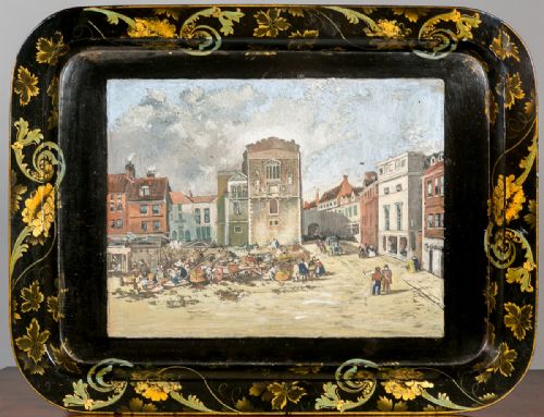 19th. Century Papier Mache Tray