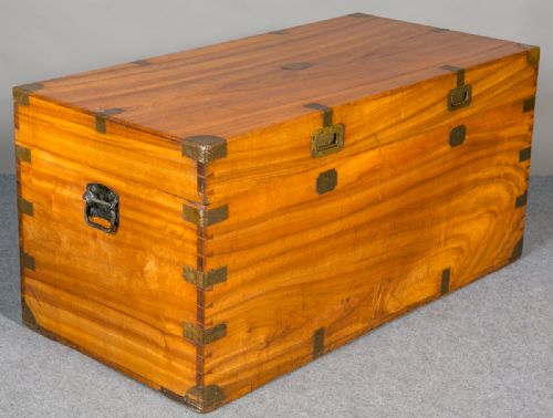 Large Camphor Wood Campaign Trunk