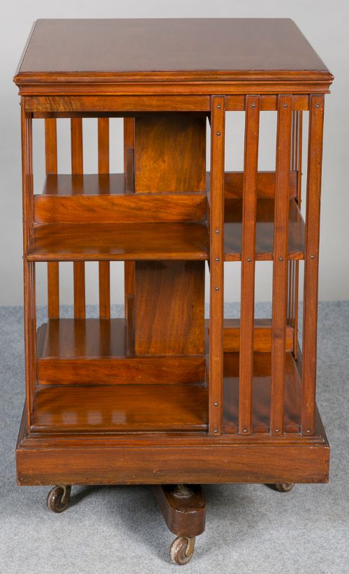 Antique Walnut Revolving Bookcase