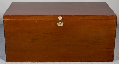 Large George III Mahogany Trunk