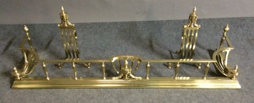 Superior Brass Fender and Fire Dogs