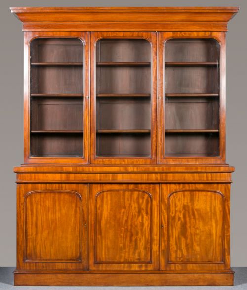 fig 1. Good Quality Victorian 3 Door Bookcase