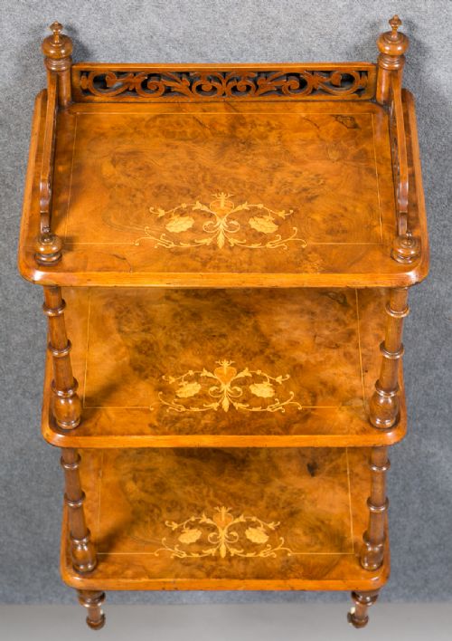 Victorian Burr Walnut Whatnot.